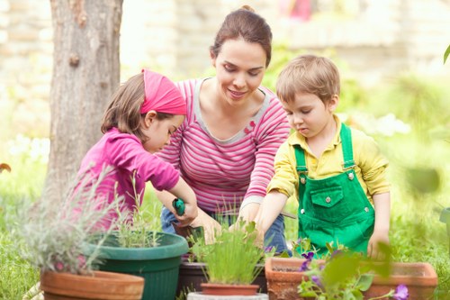 Charity partners collecting usable garden materials for redistribution